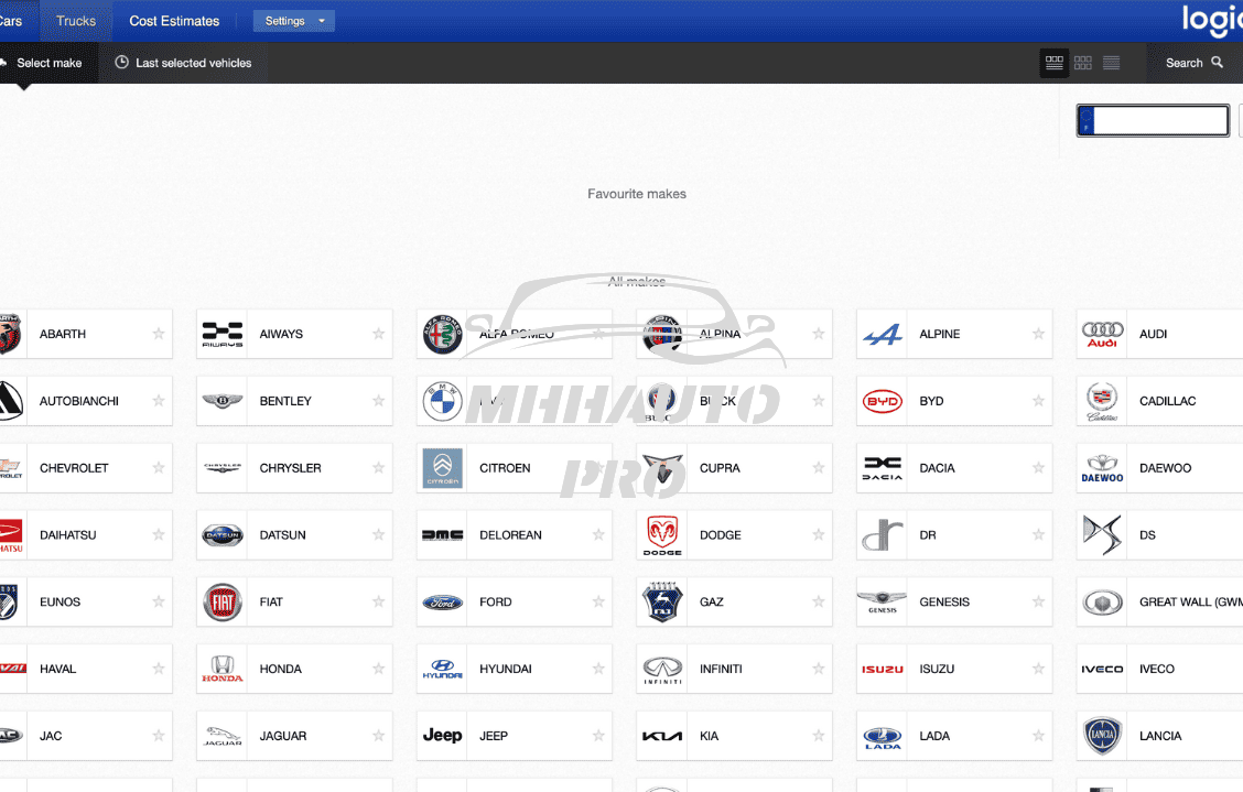 WorkShopData Cars