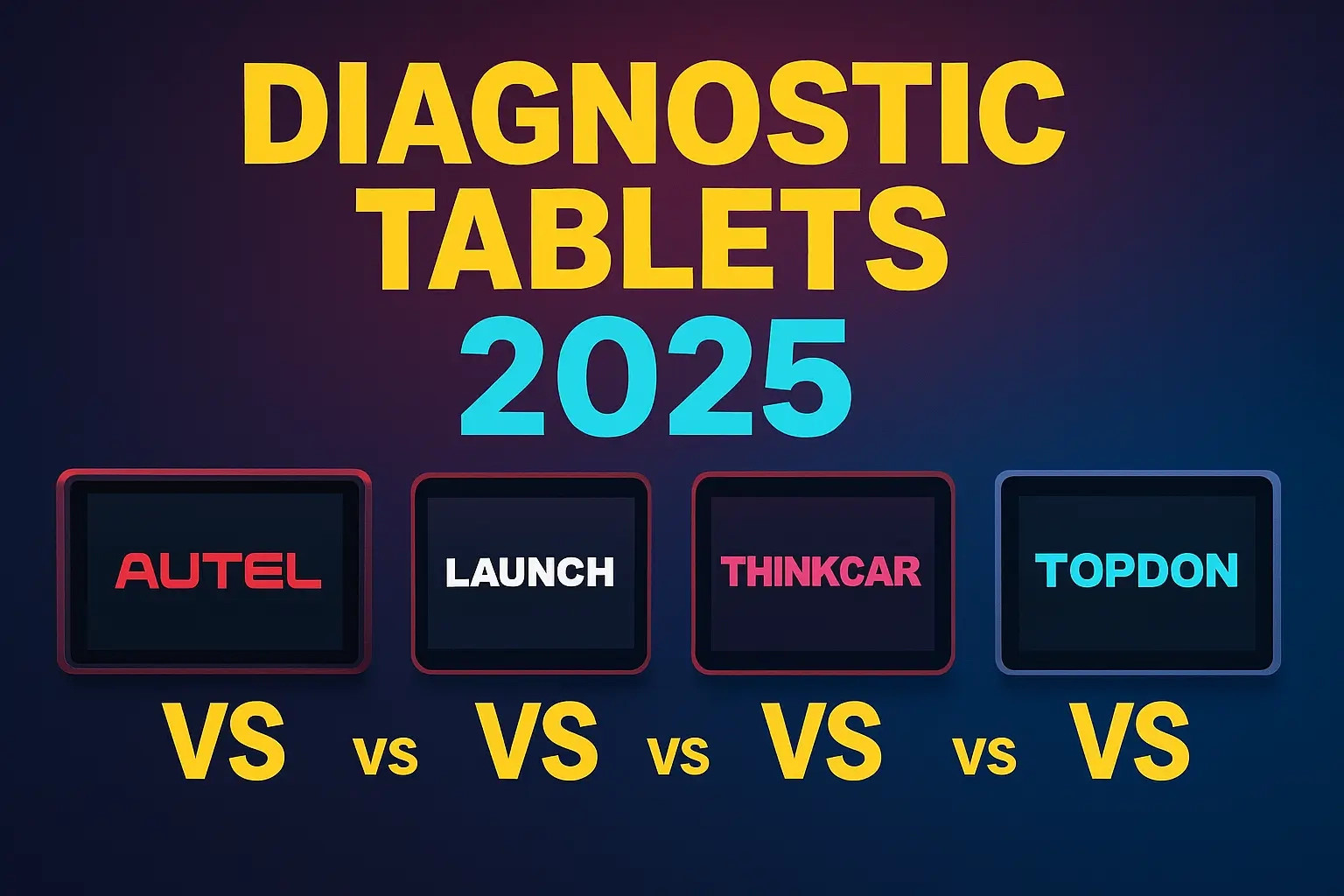 2025 Diagnostic Tablet Buyer’s Guide: Autel vs Launch vs Thinkcar vs TOPDON